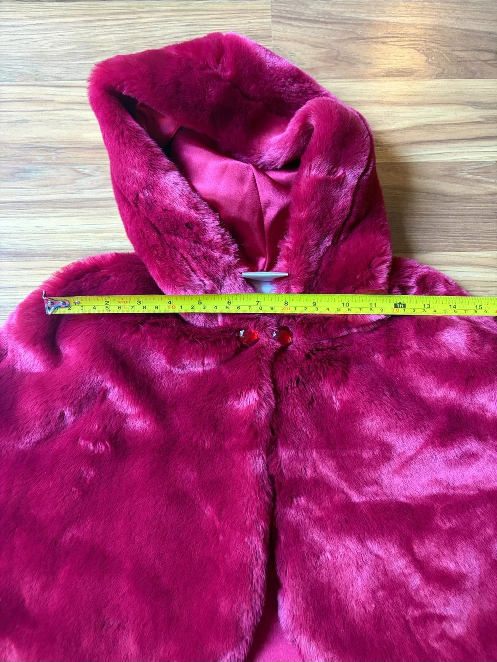 Disney Plush Hooded Cape in Deep Magenta